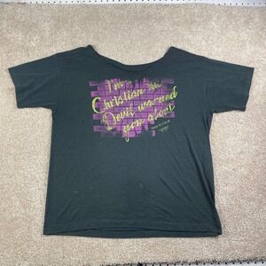 Vintage 1994 Mario Murillo Ministries Christian Graphic T-Shirt Black XL 90s